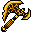 a golden great axe