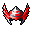 a red winged helmet